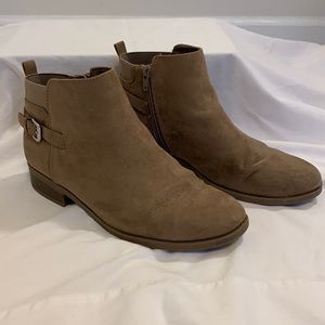 Faux suede booties